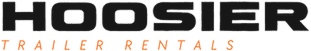 Hoosier Trailer Rentals logo with "Hoosier" in black and "Trailer Rentals" in orange below.